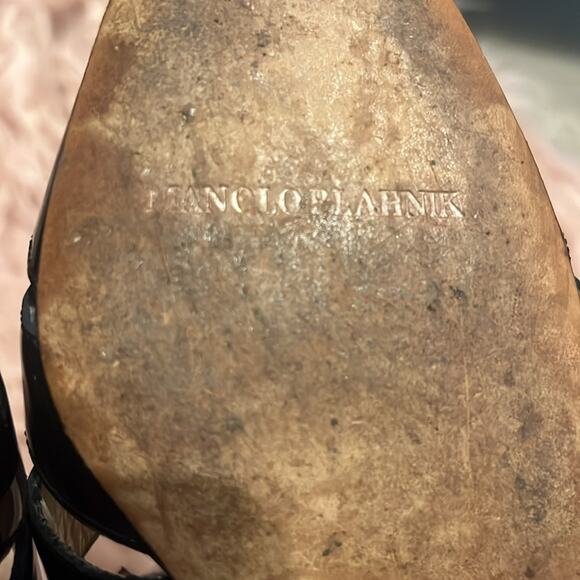 🎉 Manolo Blahnik classy black low heeled pointed shoes! Sz 36 - Picture 5 of 7